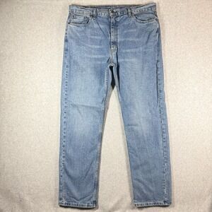 Levis 505 Jeans Mens 40x34 Blue Regular Straight Mid Rise Stretch Medium Wash